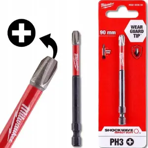 Screwdriver Bit MILWAUKEE PH3 90 mm Shockwave (1 piece)