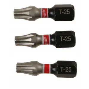 Screwdriver Bit set MILWAUKEE T25 25 mm, 3 pieces (MPN 4932500364)