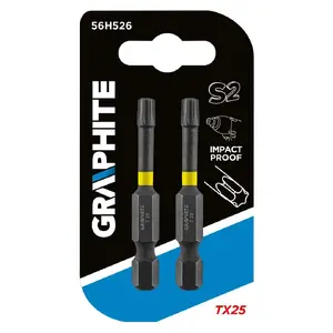 Screwdriver bit GRAPHITE 56H526 — Torx Plus TX25, 1/4" drive, 50 mm length