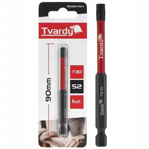 Impact bit Tvardy T30 90 mm S2 — pack variants: 1/10/50/400