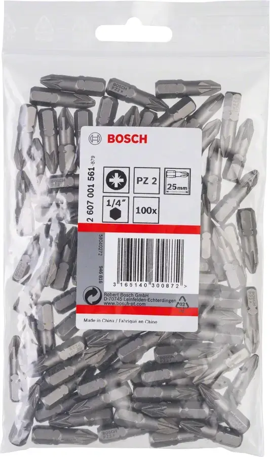 Bosch screwdriver bits 100 pcs PZ2 25 mm Photo 2
