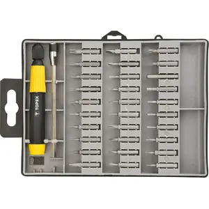 Screwdriver bit set Topex 32 pcs with handle, precision bits for screws, MPN 4070