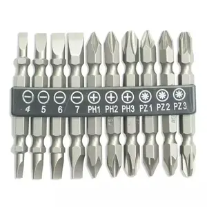Screwdriver bit set Dedra 18A07S13 — 10 bits, 65 mm length