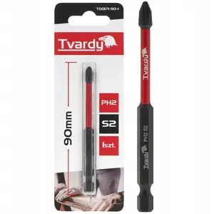 Impact PH2 screwdriver bit 90 mm S2 Tvardy (pack quantities vary)