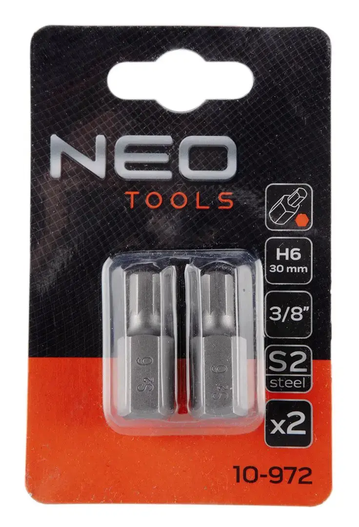 Hex screwdriver bit NEO tools 10-972 6 mm Photo 2
