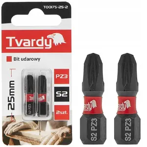 Screwdriver Bit PZ3 25 mm S2 (pack sizes 2/10/50/500) Tvardy