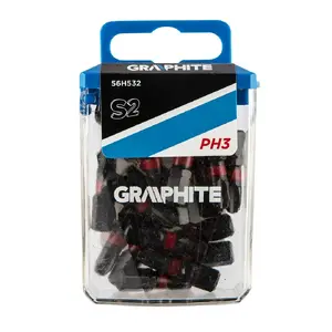 Screwdriver bit GRAPHITE 56H532, Phillips PH3, 1/4" drive, 25 mm length