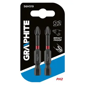 Screwdriver bit GRAPHITE 56H519, 1/4" drive, Phillips PH2, 50 mm