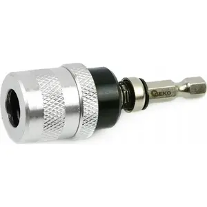 Bit holder for plasterboard screws GEKO G30008, pack 25/100, magnetic bit extension for drywall applications