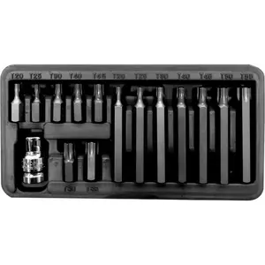 Screwdriver bit set Proline 10741 — 15 pieces, assorted types