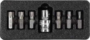 Screwdriver bit set Proline 10752 — 7 pieces, assorted bit types