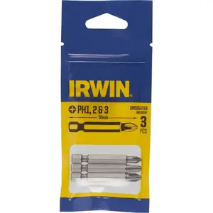 Screwdriver Bits Set Irwin IW6061418 — 3 pcs Philips PH1 PH2 PH3, 50 mm