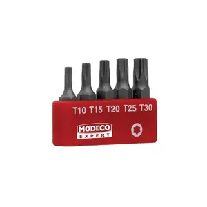 Screwdriver Bit Set MODECO MN-15-515 — Torx T10–T30, 25 mm, 5 pieces