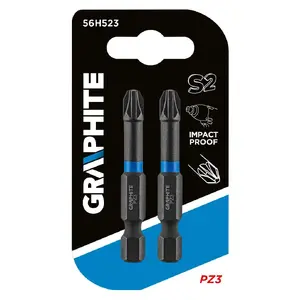 Screwdriver bit GRAPHITE 56H523 — Pozidriv PZ3, 1/4" drive, 50 mm