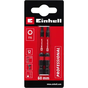Screwdriver Bits EINHELL T15 S2 60 mm, double-twisted, 2 pcs