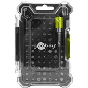 Screwdriver bit set Goobay 77843 — Chromium‑Vanadium steel (Cr‑V), 72 pieces