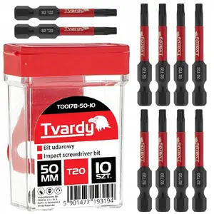 Impact bit T20 50 mm S2 by Tvardy — box pack (10/100/1200)