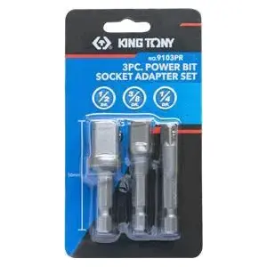 Screwdriver Bit Set King Tony KT 9103PR — 3-piece bit adapter/socket retention set
