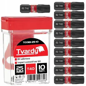 Impact bit Tvardy T40 25 mm S2 — 10 pcs box