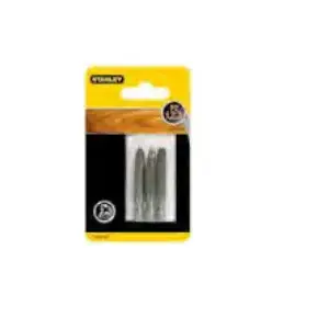 Screwdriver bit set STANLEY STA61180 — 3 pcs, Pozidriv PZ1/PZ2/PZ3, 50 mm hex shank