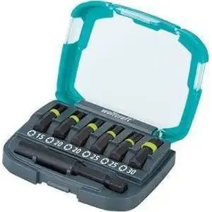 Screwdriver bit set Wolfcraft WF2969000 — impact bits TX 15/20/20/25/25/30 with magnetic holder