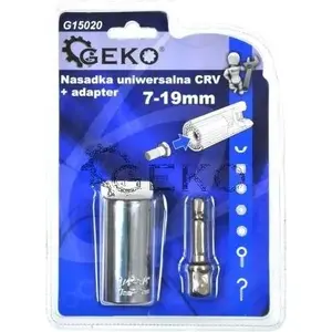 Universal Socket 7–19 mm with Adapter GEKO G15020