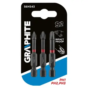 Screwdriver bit GRAPHITE 56H543, 1/4" drive, 50 mm length