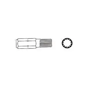 Jonnesway SPLINE XZN Screwdriver Bit M14 x 30 mm, 6-point, 10 mm (D10M30M14A)