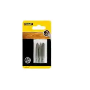 Screwdriver bit set STANLEY STA61043 — 3 pcs, Pozidriv PZ1/PZ2/PZ3, 25 mm, hex shank