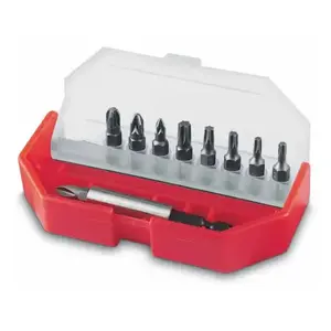 Screwdriver bit set STANLEY 1-68-724 – 10 pcs: 5 Torx (TX), PH and PZ plus magnetic bit holder