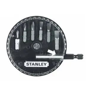 Screwdriver Bit Set STANLEY 7-piece 1/4" with 1/4" bit holder (model 1-68-735)