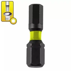 Screwdriver bit set Dedra 18A54H60-02 — 2 pcs, 25 mm, metric hex tips