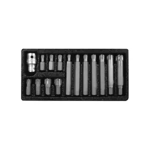 Screwdriver bit set Proline 10746 — 15 pieces, assorted tips for power and hand drivers