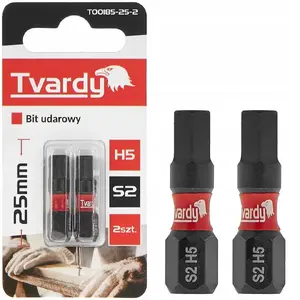 Impact screwdriver bit Tvardy H5 25 mm S2 set (quantities: 2/10/50/500)