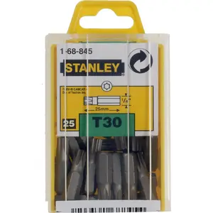 STANLEY screwdriver bit Torx T30 1/4" x 25 mm, set of 25 (model 1-68-845)
