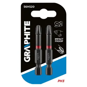 Screwdriver bit GRAPHITE 56H520 — 1/4" drive, Phillips PH3, 50 mm length