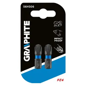 Screwdriver bit GRAPHITE 56H506 — Pozidriv PZ4, 1/4" drive, 25 mm length