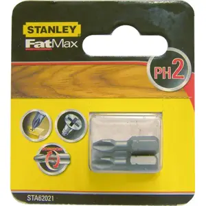 Screwdriver Bits STANLEY PH2 25 mm 2 pcs STA62021