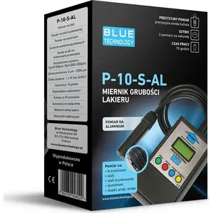 Krāsas biezuma mērītājs Blue Technology P-10-S-AL — pārnēsājams pārklājuma biezuma mērījums, modelis 1560