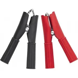Insulated Crocodile Clip, No name, model SS 0153 CZE, 30A, red, 80 mm length