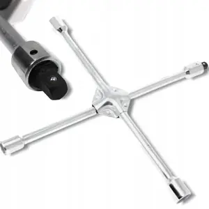 Wheel lug cross wrench Forcekraft FK-681B400 17/19/21/22 mm with 1/2" adapter