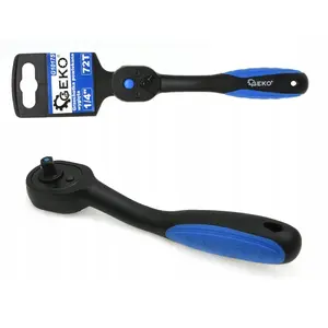 Ratchet wrench GEKO 1/4" 72T bent coated (12/72)