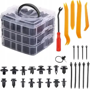 Automotive Clips and Fasteners Kit GEKO 655 pcs with Removers and Extractors