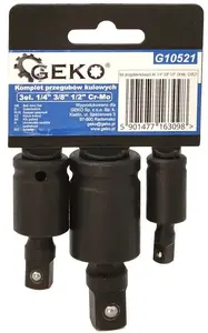 Набор шаровых шарниров GEKO 3 шт. для 1/4", 3/8", 1/2" привод CR-Mo (60)