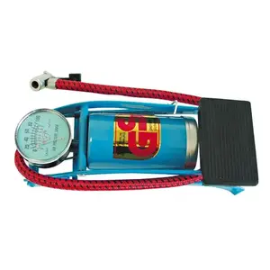 Foot Pump with Pressure Gauge MEGA 24760 — 3 atm max, manual inflation for tires and sports equipment