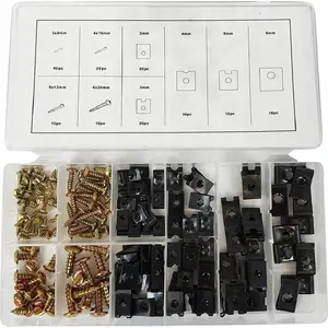 Body Panel Trim Clip Assortment Silver 170 pcs – Silver brand, MPN 10534