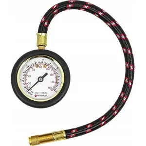 Tire Pressure Gauge Forsage F-SDG-06 with Flexible Hose, 0–11 Bar Range
