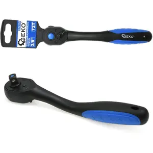 Ratchet wrench GEKO bent 3/8" drive 72-tooth, 72T (12/48)