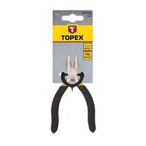 Pliers Topex 32D721, steel construction, rubber handle, 115 mm length, 62 g weight