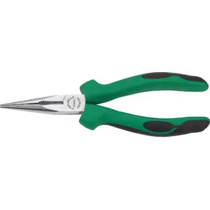 Pliers STAHLWILLE 65295160 half-round with cutting edge L=160 mm, chrome-plated, reinforced guard